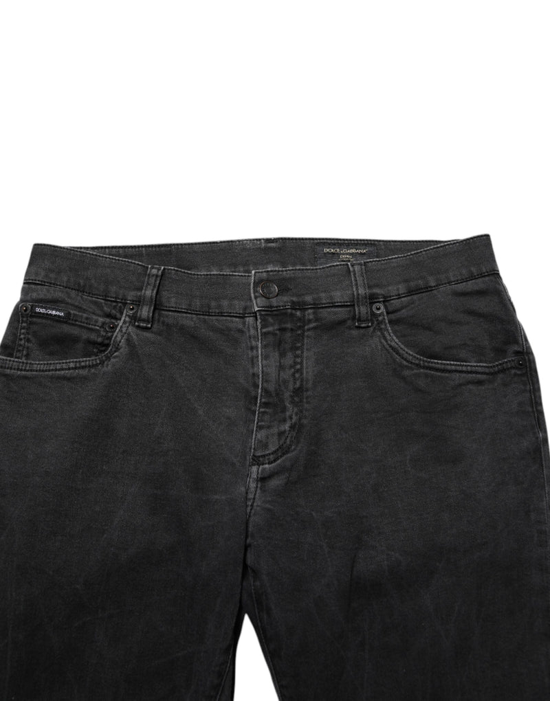 Dolce &amp; Gabbana donkergrijze spijkerbroek van stretch katoen