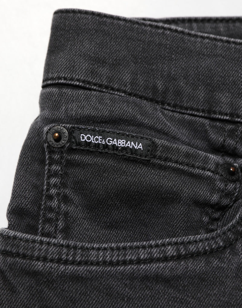Dolce &amp; Gabbana donkergrijze spijkerbroek van stretch katoen