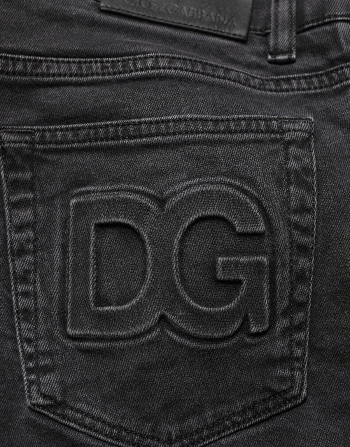Jean-pantalon en jean extensible en coton gris foncé de Dolce &amp; Gabbana