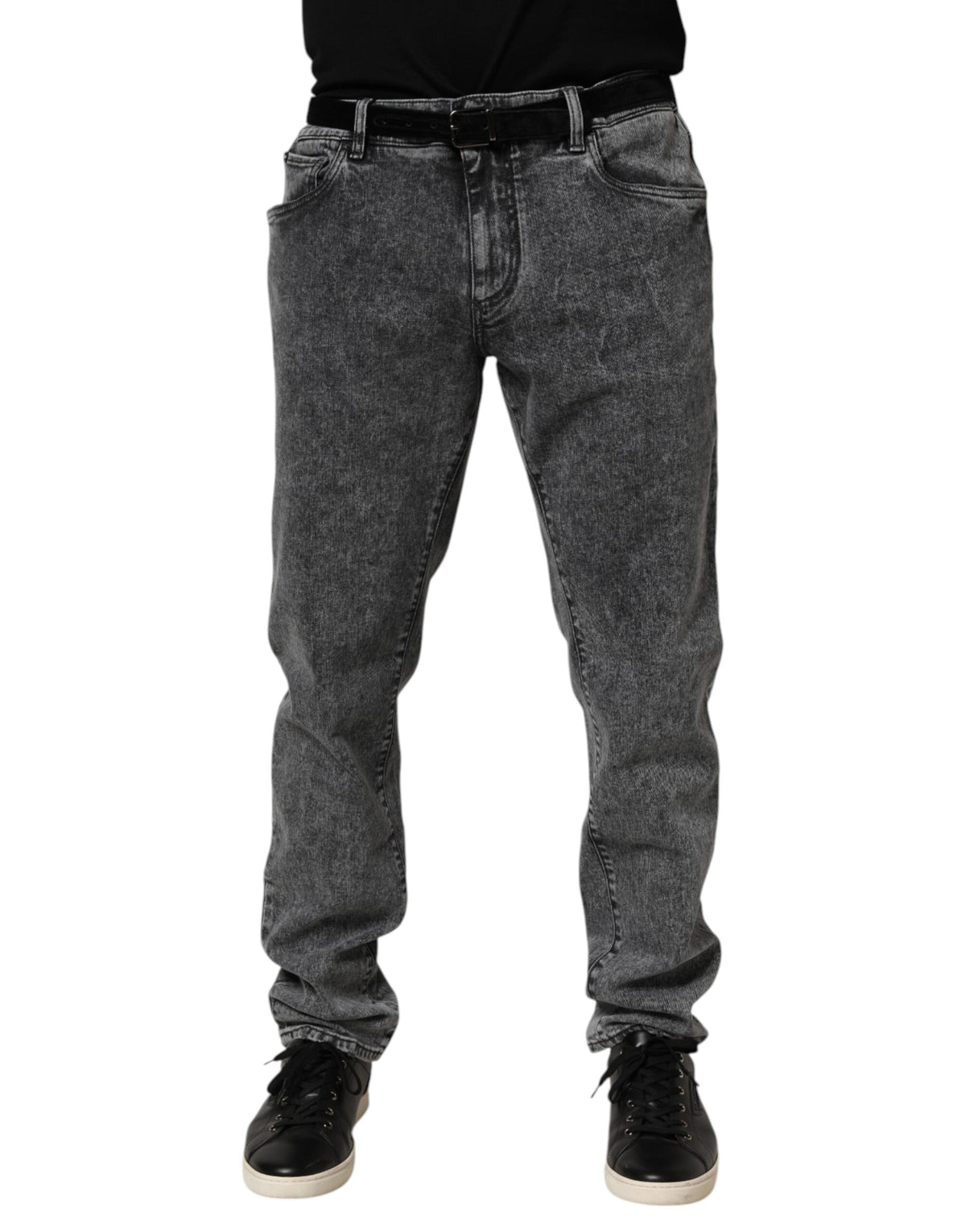 Jean en jean slim fit en coton gris de Dolce &amp; Gabbana