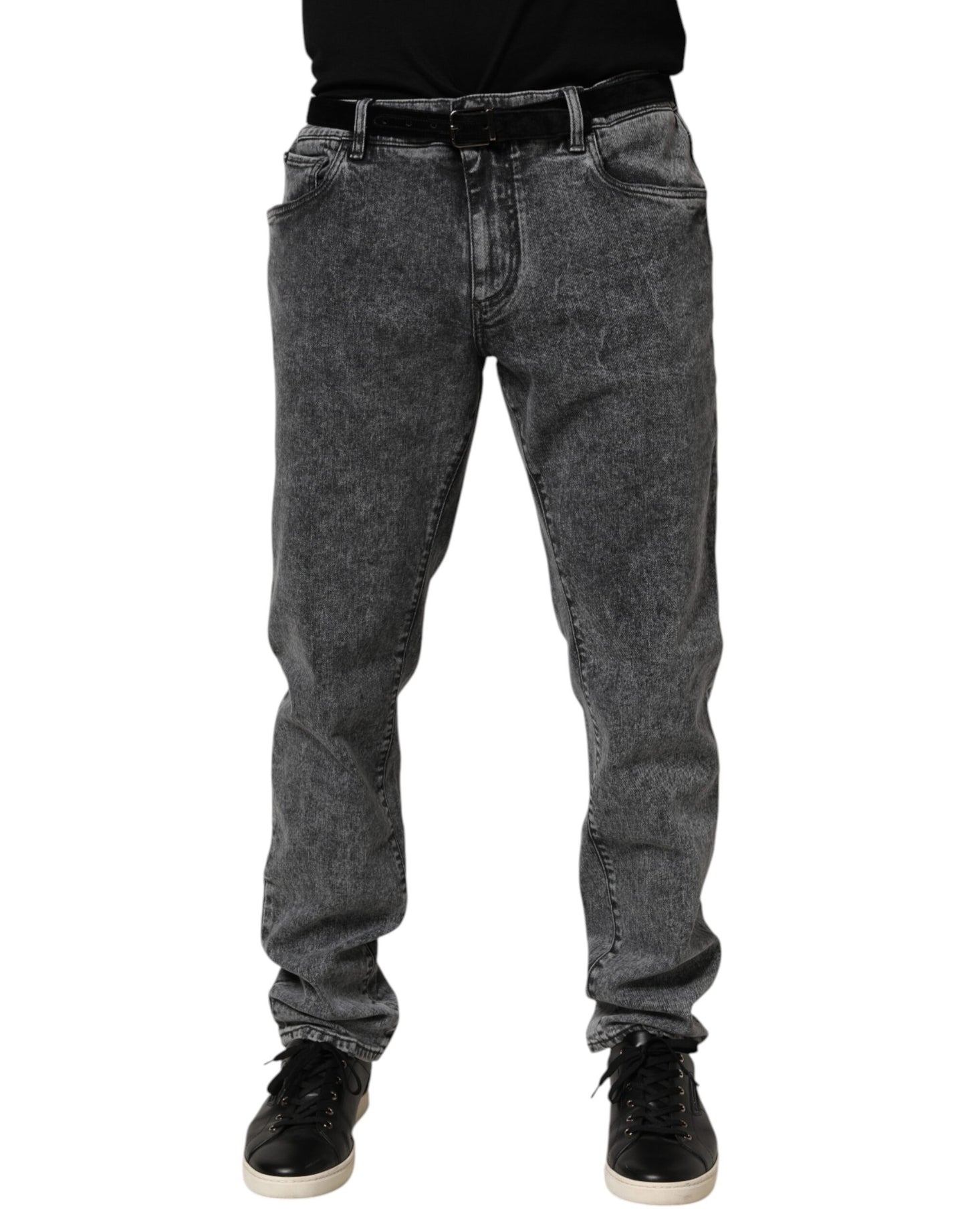 Jean en jean slim fit en coton gris de Dolce &amp; Gabbana