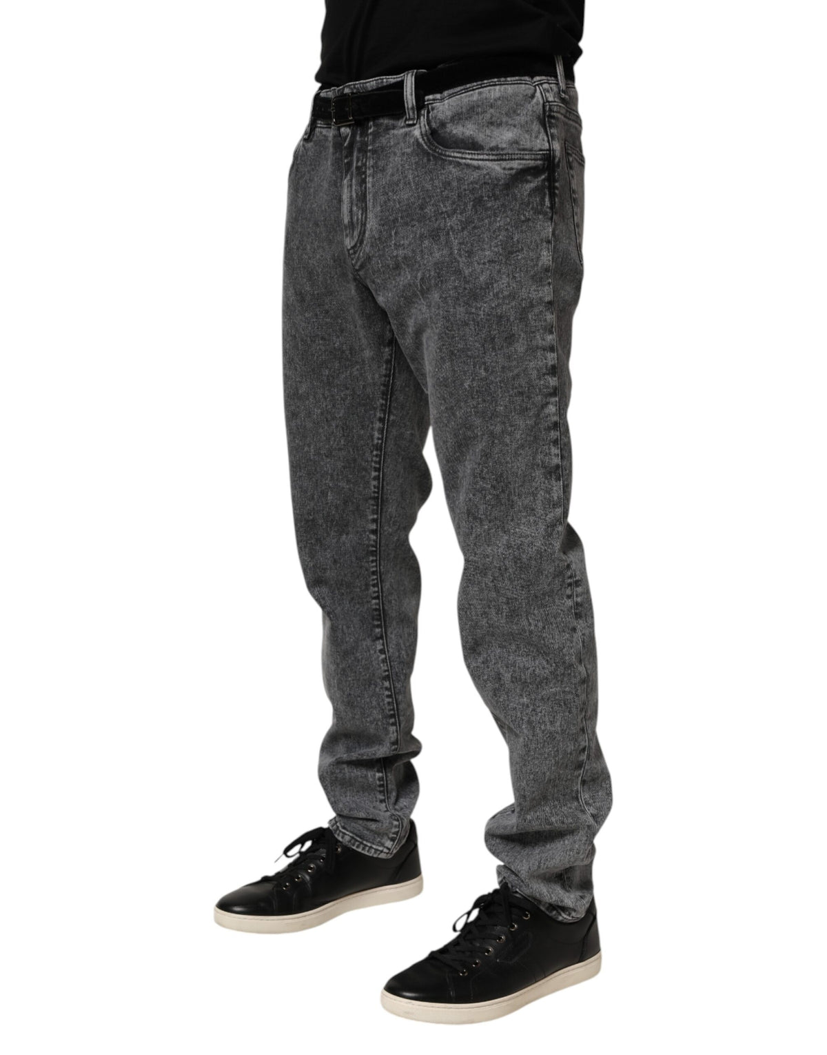 Jean en jean slim fit en coton gris de Dolce &amp; Gabbana