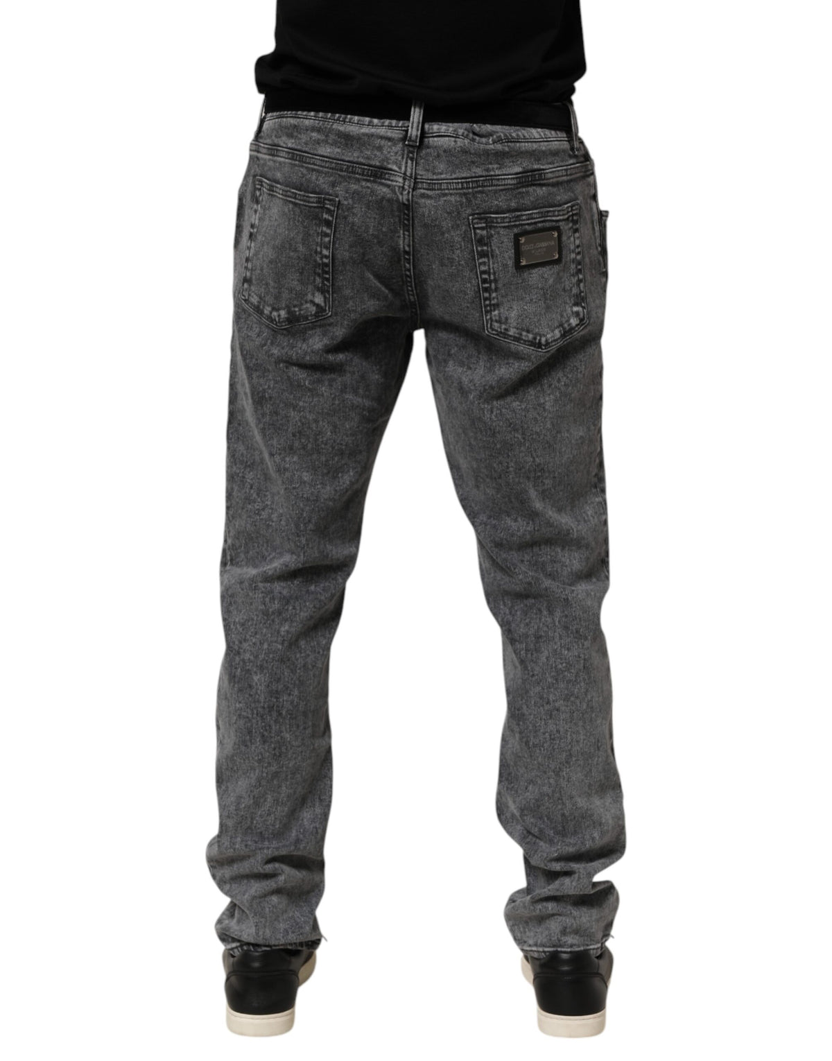 Jean en jean slim fit en coton gris de Dolce &amp; Gabbana