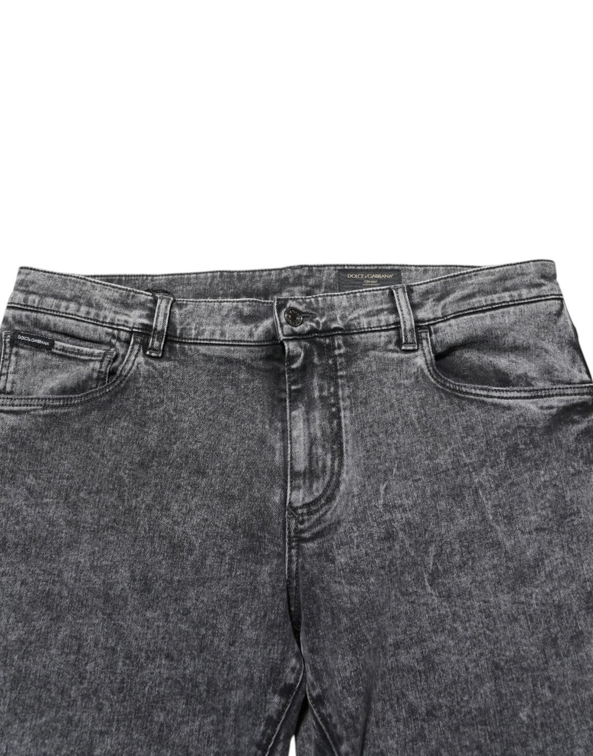 Jean en jean slim fit en coton gris de Dolce &amp; Gabbana