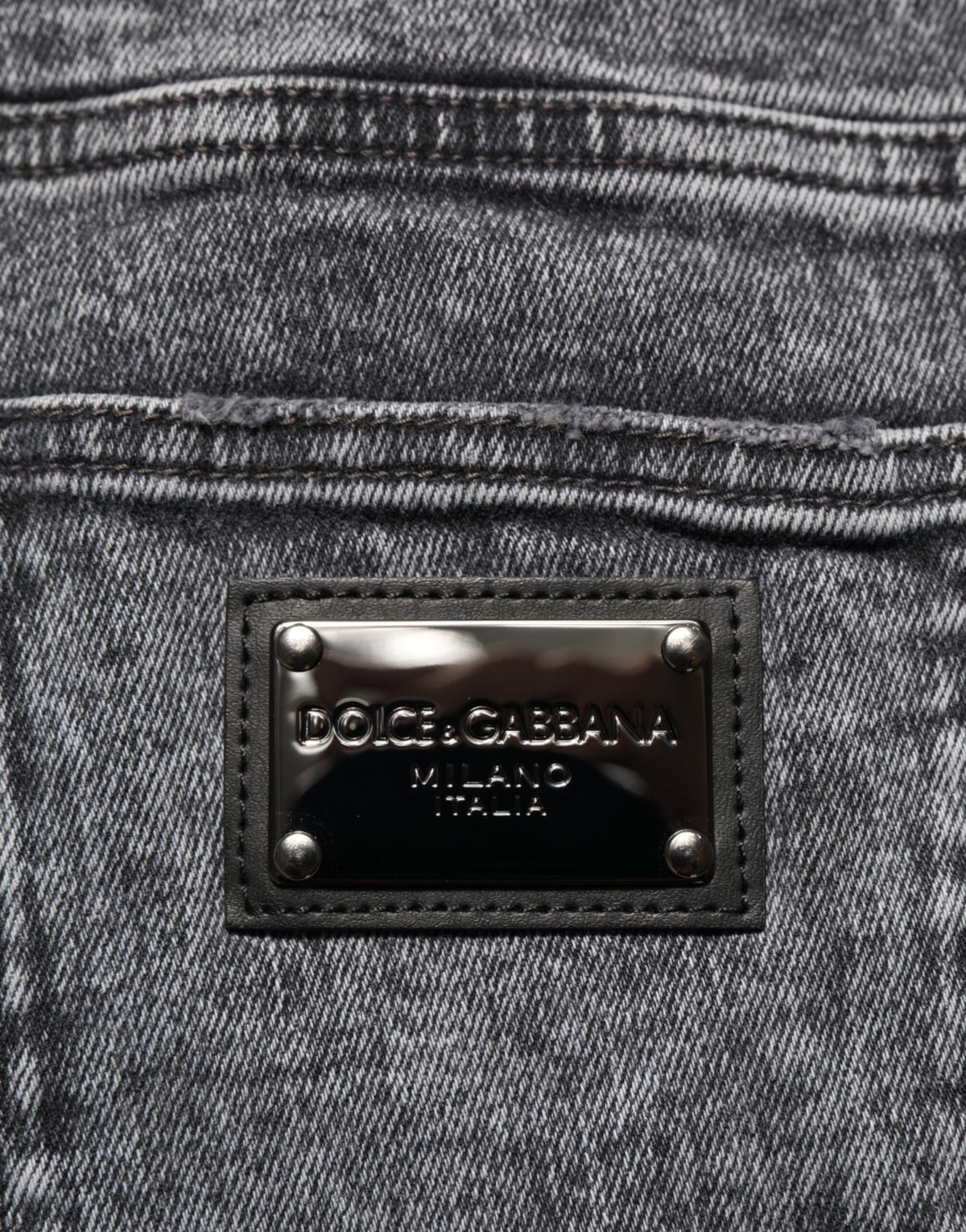 Jean en jean slim fit en coton gris de Dolce &amp; Gabbana