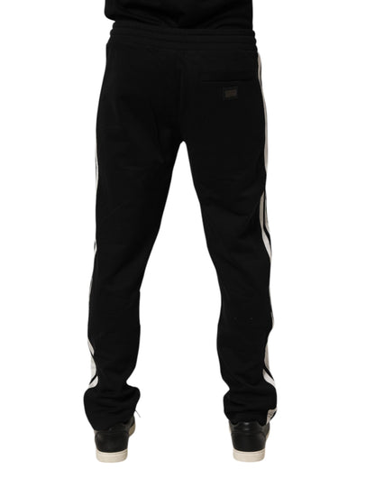 Pantalon de jogging en coton noir Dolce &amp; Gabbana