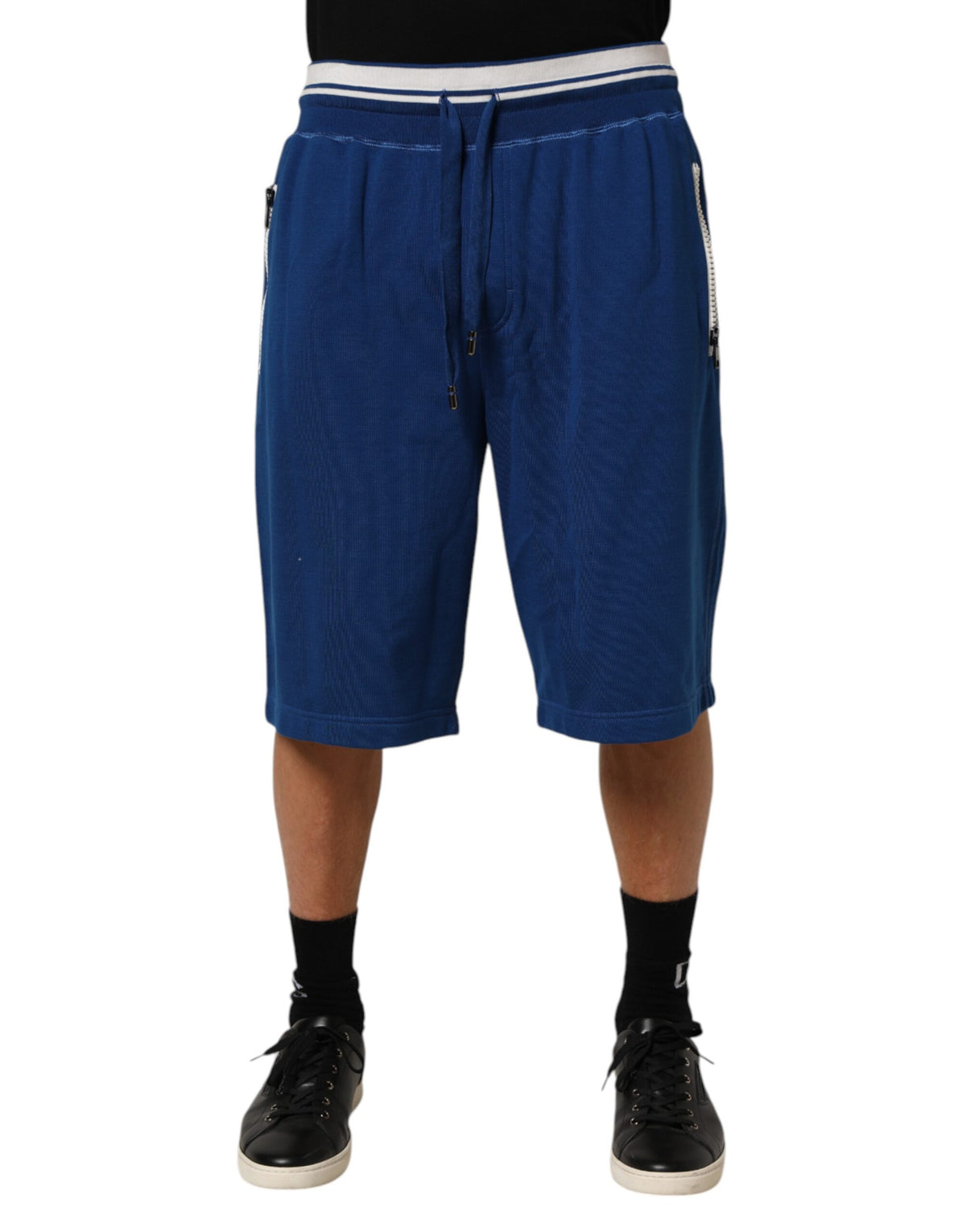 Shorts de survêtement bermuda Dolce & Gabbana en coton mélangé bleu