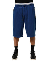 Shorts de survêtement bermuda Dolce & Gabbana en coton mélangé bleu