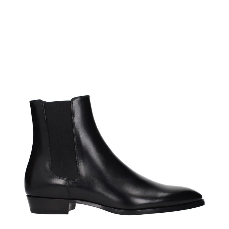 Celine Black Leather Ankle Boots - Elegant & Comfortable Footwear