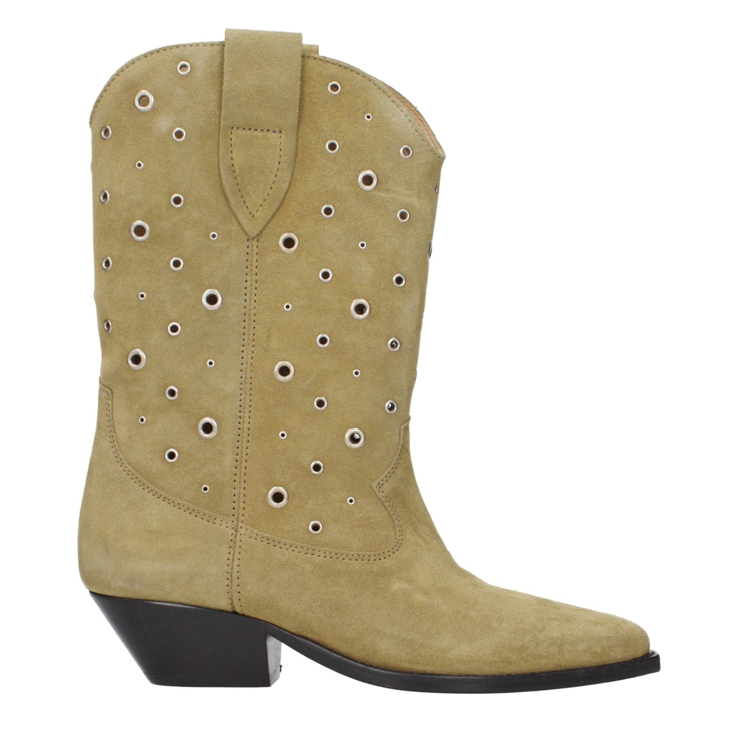 Bottes de cheville en cuir beige d'Isabel Marant