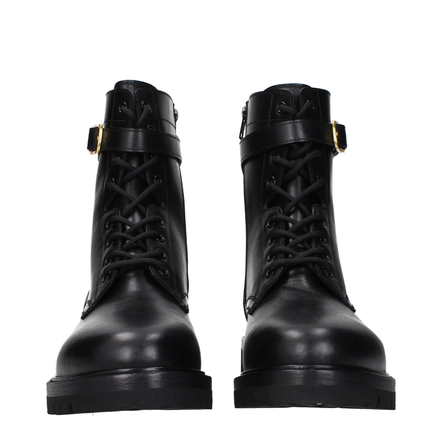 Bottes de cheville en cuir noir de Céline