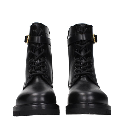 Bottes de cheville en cuir noir de Céline
