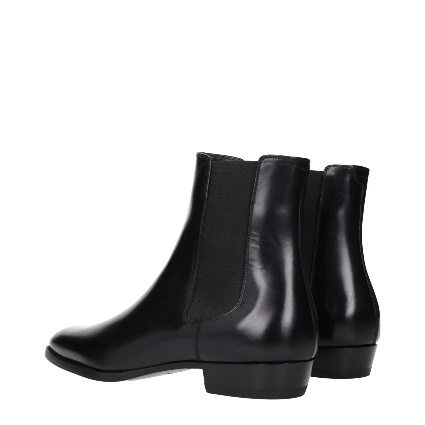 Bottes de cheville en cuir noir de Céline