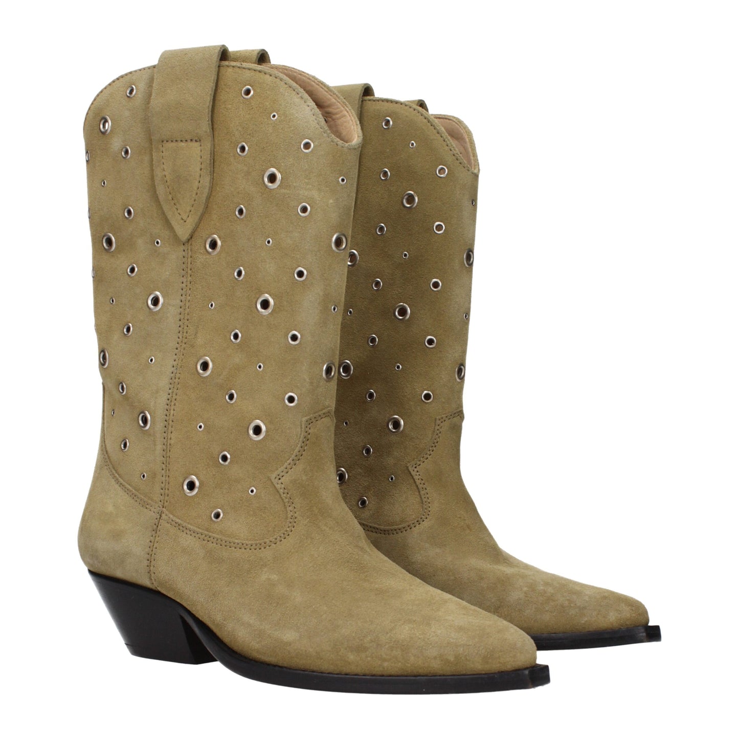 Bottes de cheville en cuir beige d'Isabel Marant