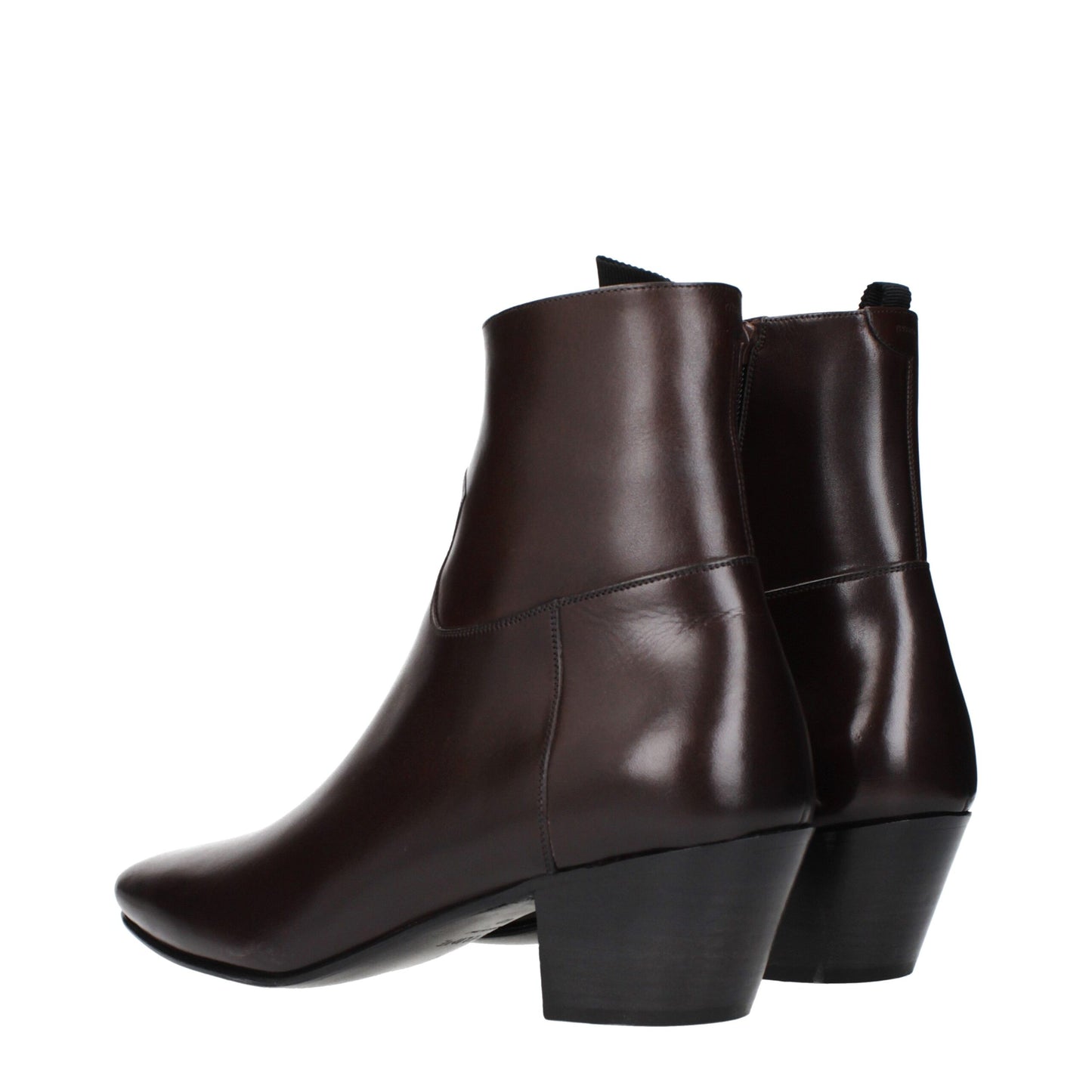 Bottes courtes en cuir rouge de Céline