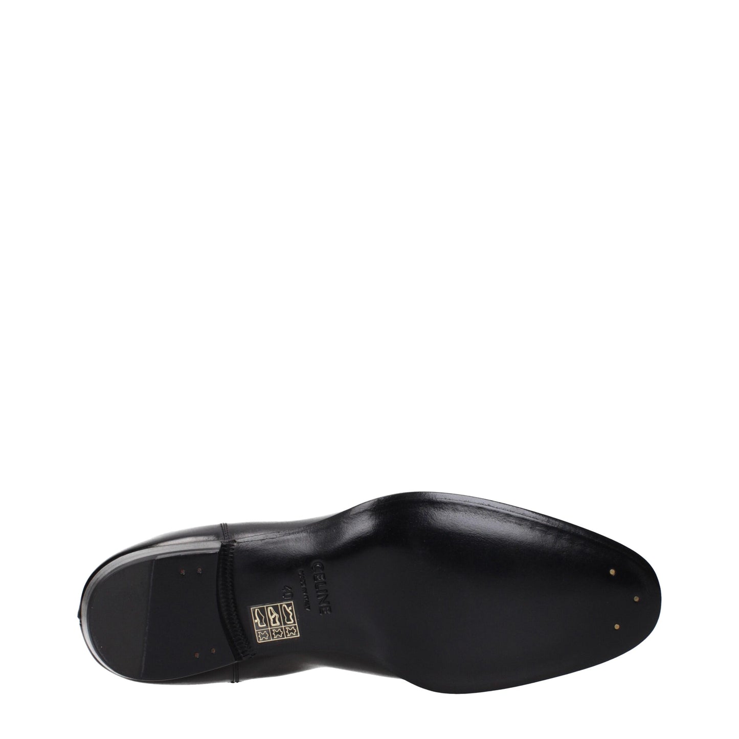 Bottes de cheville en cuir noir de Céline