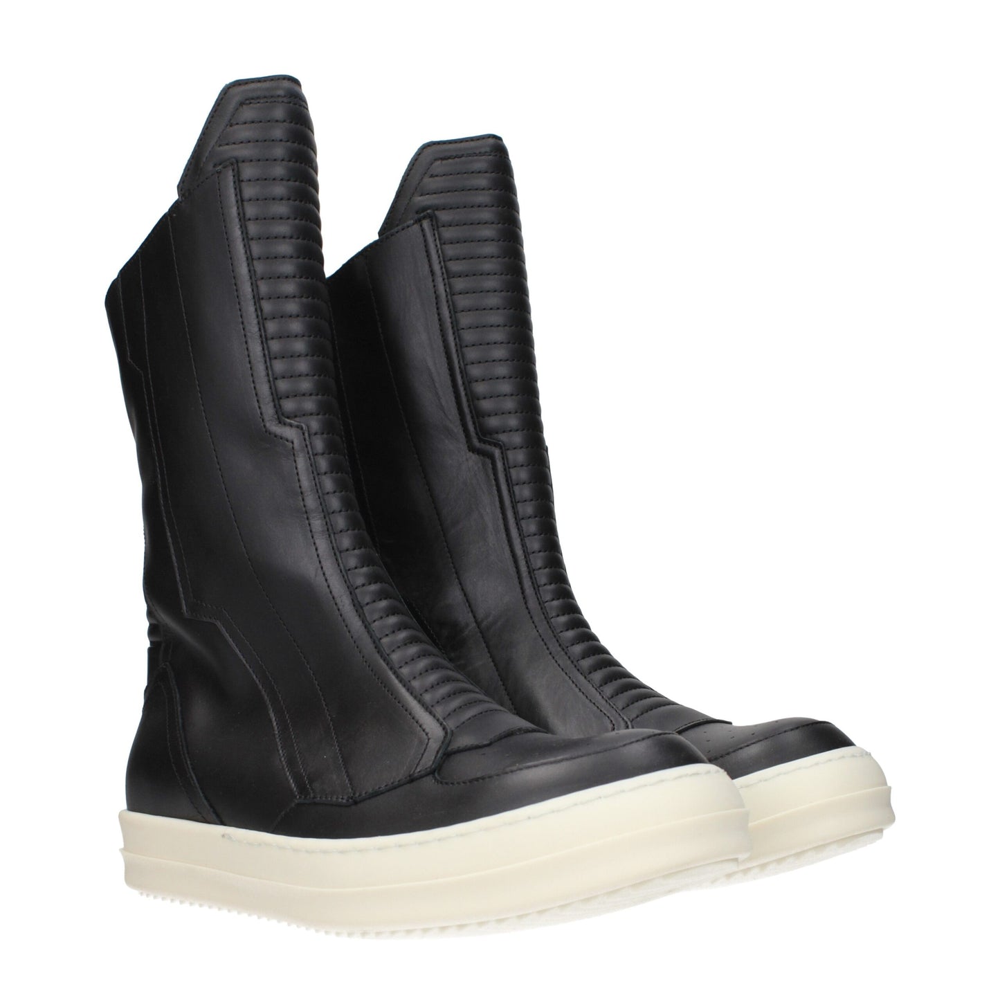 Bottes de cheville en cuir noir de Rick Owens