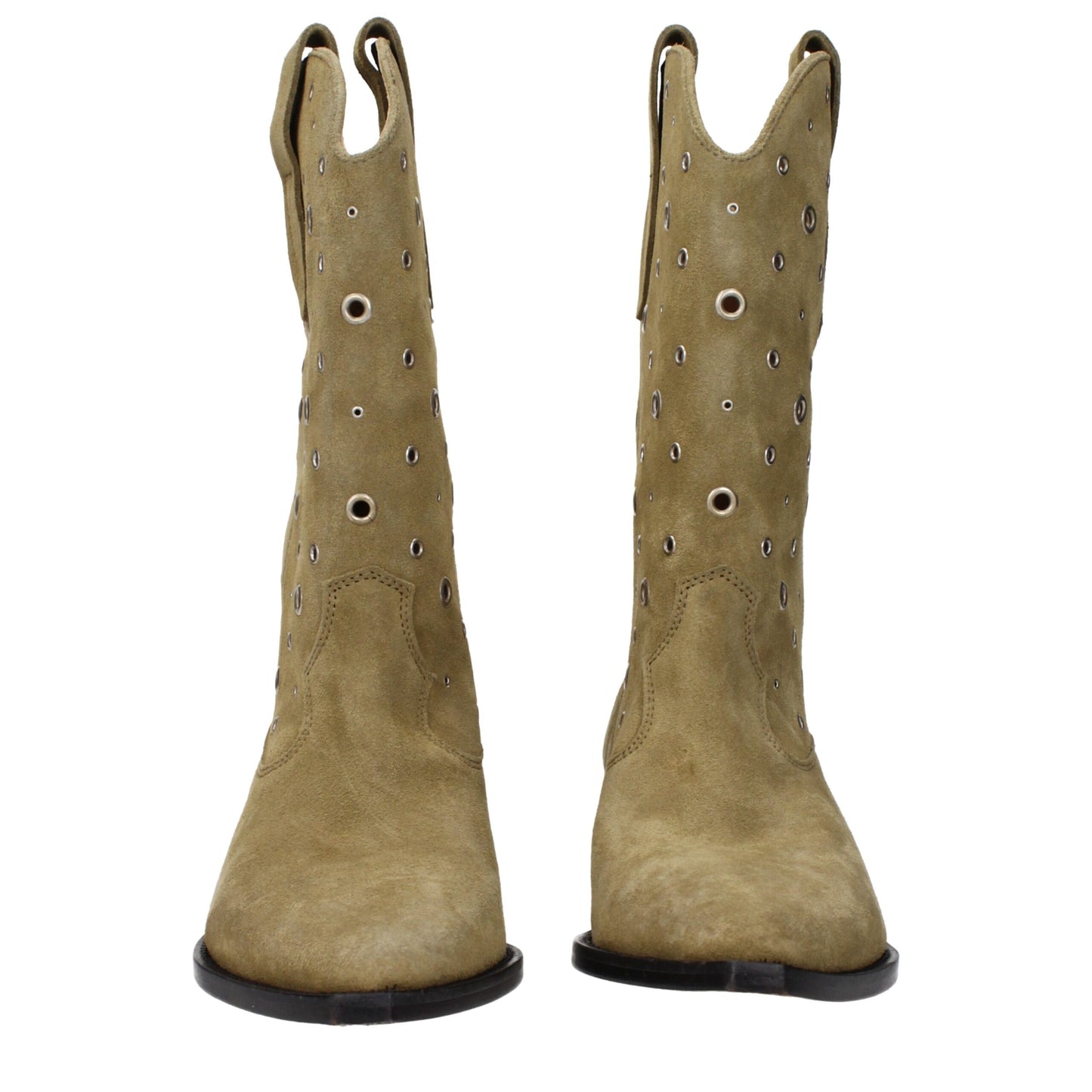 Bottes de cheville en cuir beige d'Isabel Marant