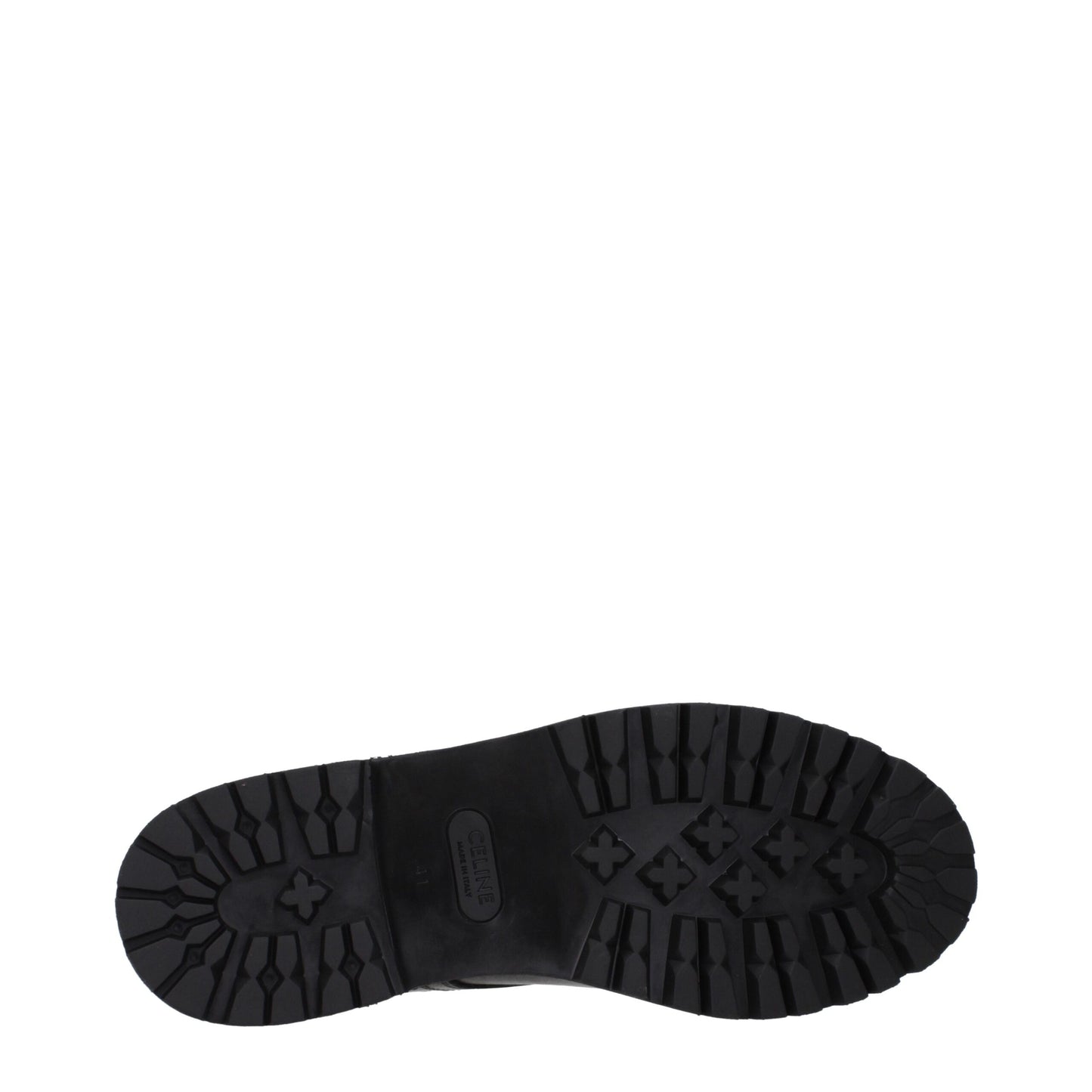 Bottes de cheville en cuir noir de Céline