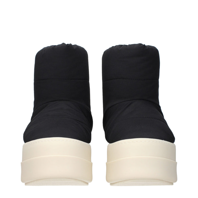 Rick Owens Black Fabric Ankle Boots - Luxury Women's Footwear