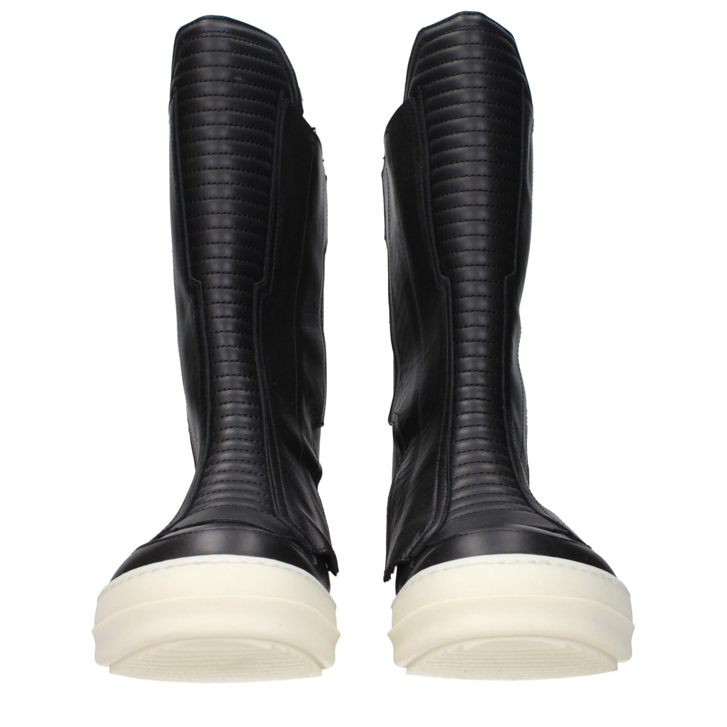 Bottes de cheville en cuir noir de Rick Owens