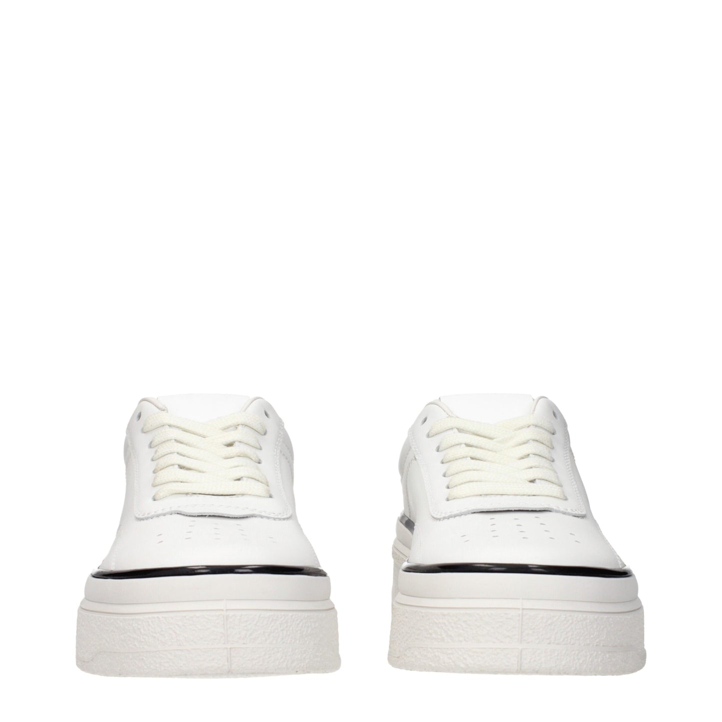 Sneakers à plateforme en cuir blanc de Jil Sander