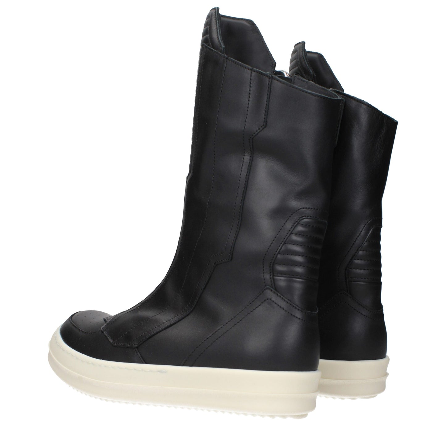 Bottes de cheville en cuir noir de Rick Owens