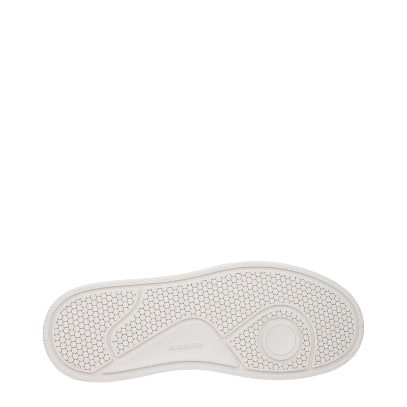 Jil Sander White Leather Platform Sneakers for Women