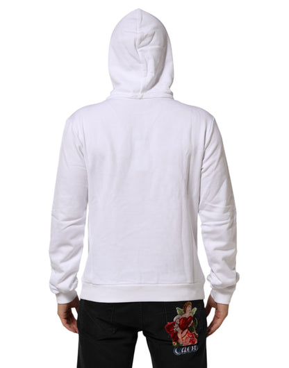 Dolce &amp; Gabbana wit sweatshirt met capuchon en het symbool van het Heilig Hart