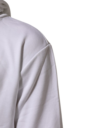 Dolce &amp; Gabbana wit sweatshirt met capuchon en het symbool van het Heilig Hart