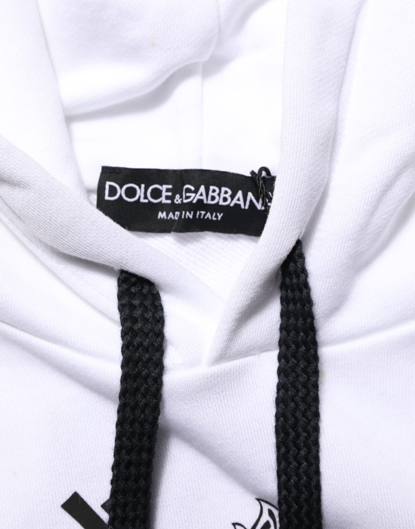 Dolce &amp; Gabbana wit sweatshirt met capuchon en het symbool van het Heilig Hart