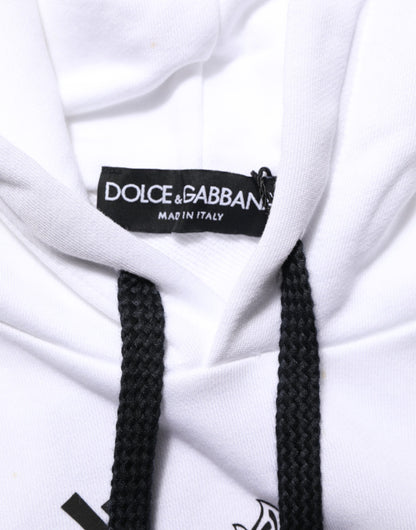 Dolce &amp; Gabbana wit sweatshirt met capuchon en het symbool van het Heilig Hart