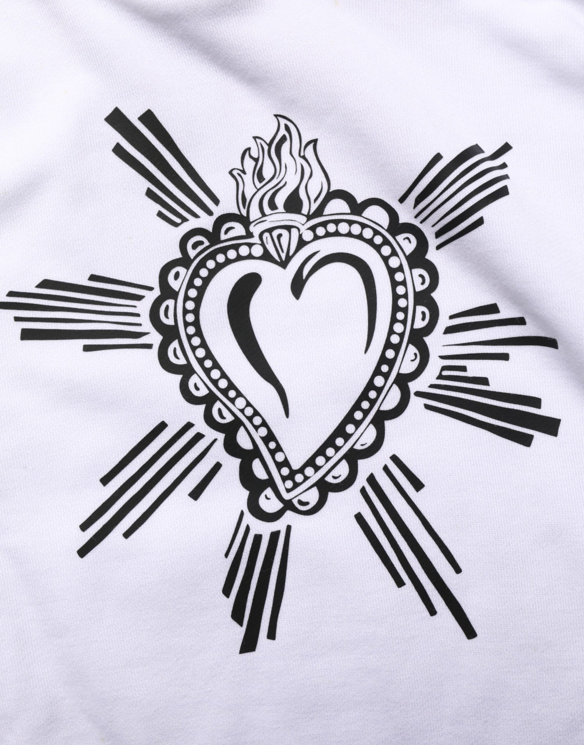 Sweat à capuche blanc à motif Sacré-Cœur de Dolce &amp; Gabbana