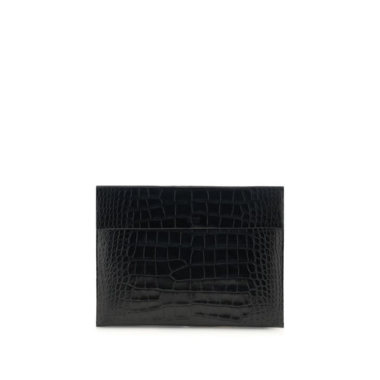 Pochette en cuir à imprimé crocodile de Tom Ford