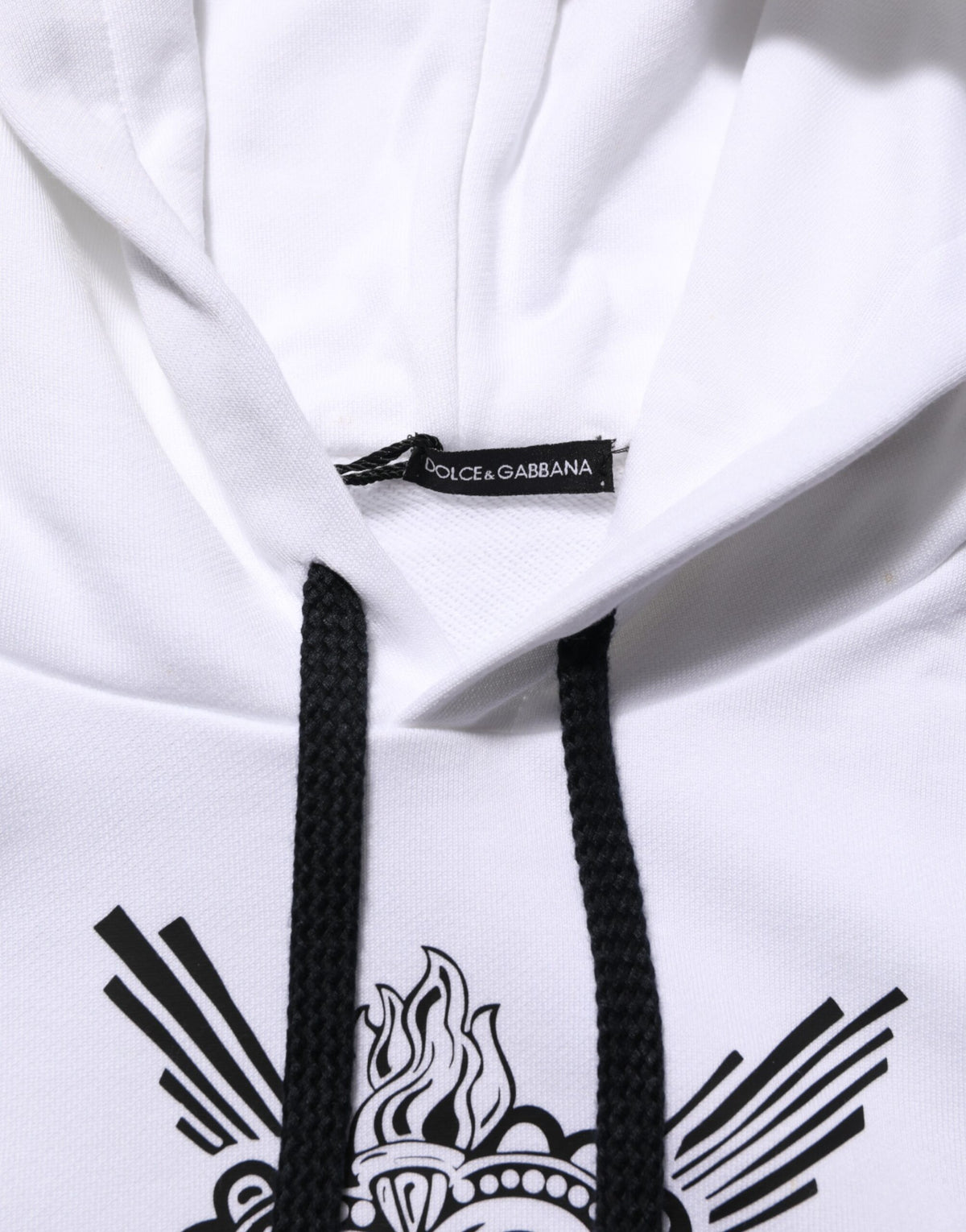 Sweat à capuche blanc à motif Sacré-Cœur de Dolce &amp; Gabbana