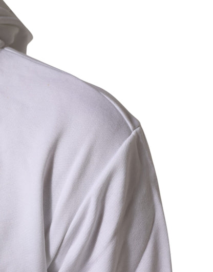 Dolce &amp; Gabbana wit sweatshirt met capuchon en het symbool van het Heilig Hart