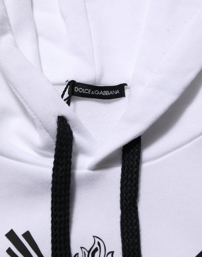 Dolce &amp; Gabbana wit sweatshirt met capuchon en het symbool van het Heilig Hart