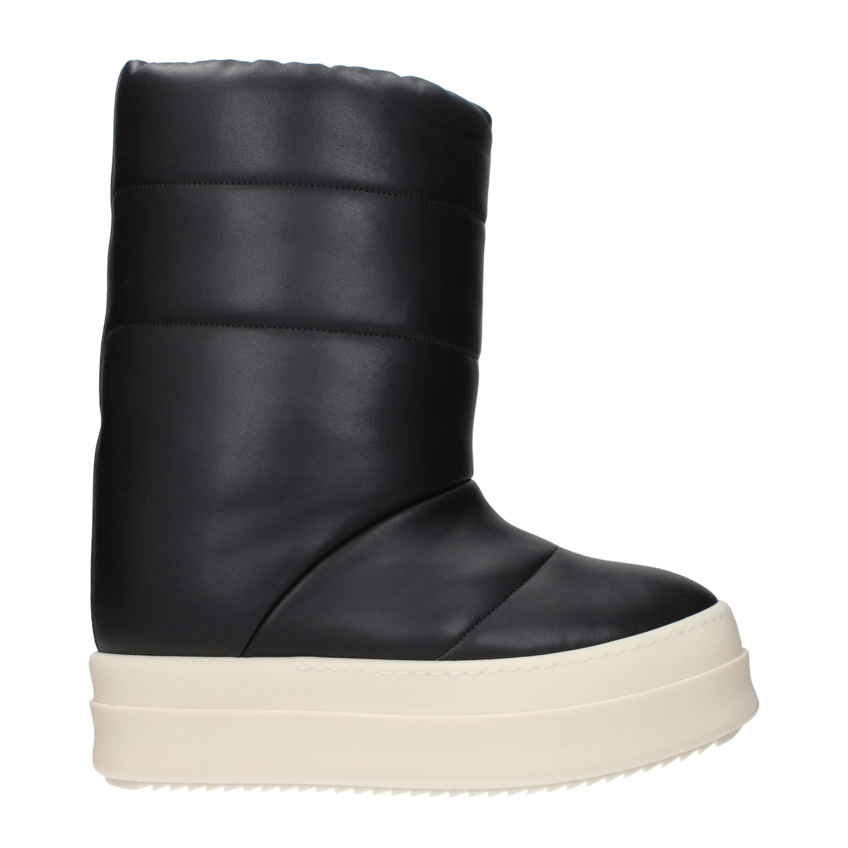 Rick Owens Black Leather Ankle Boots for Men