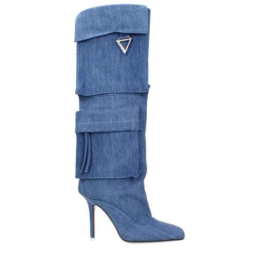 Les bottes en tissu bleu clair de The Attico