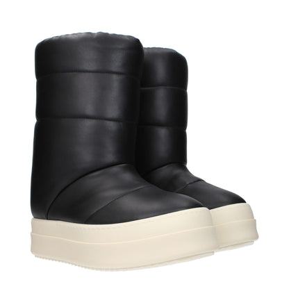 Bottes de cheville en cuir noir de Rick Owens