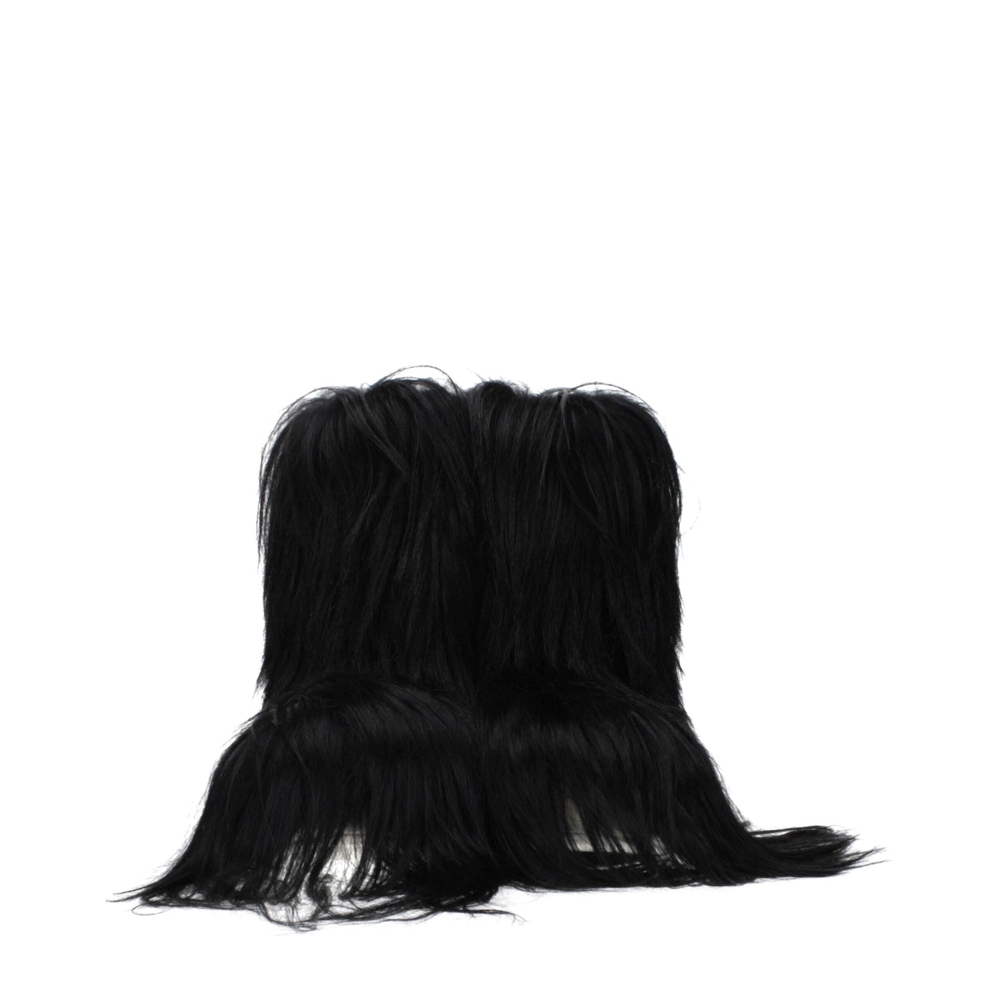 Bottes courtes en fourrure noire de Rick Owens