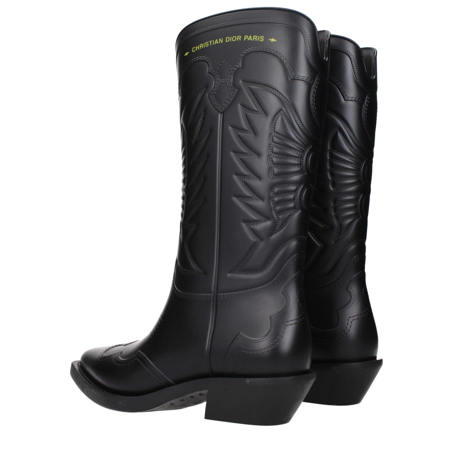 Bottes en coton noir Christian Dior