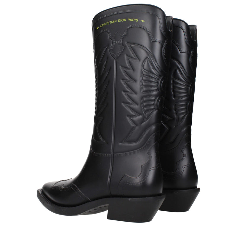 Christian Dior Black Cotton Boots - Stylish Women's Footwear