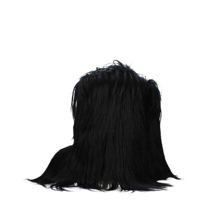 Bottes courtes en fourrure noire de Rick Owens