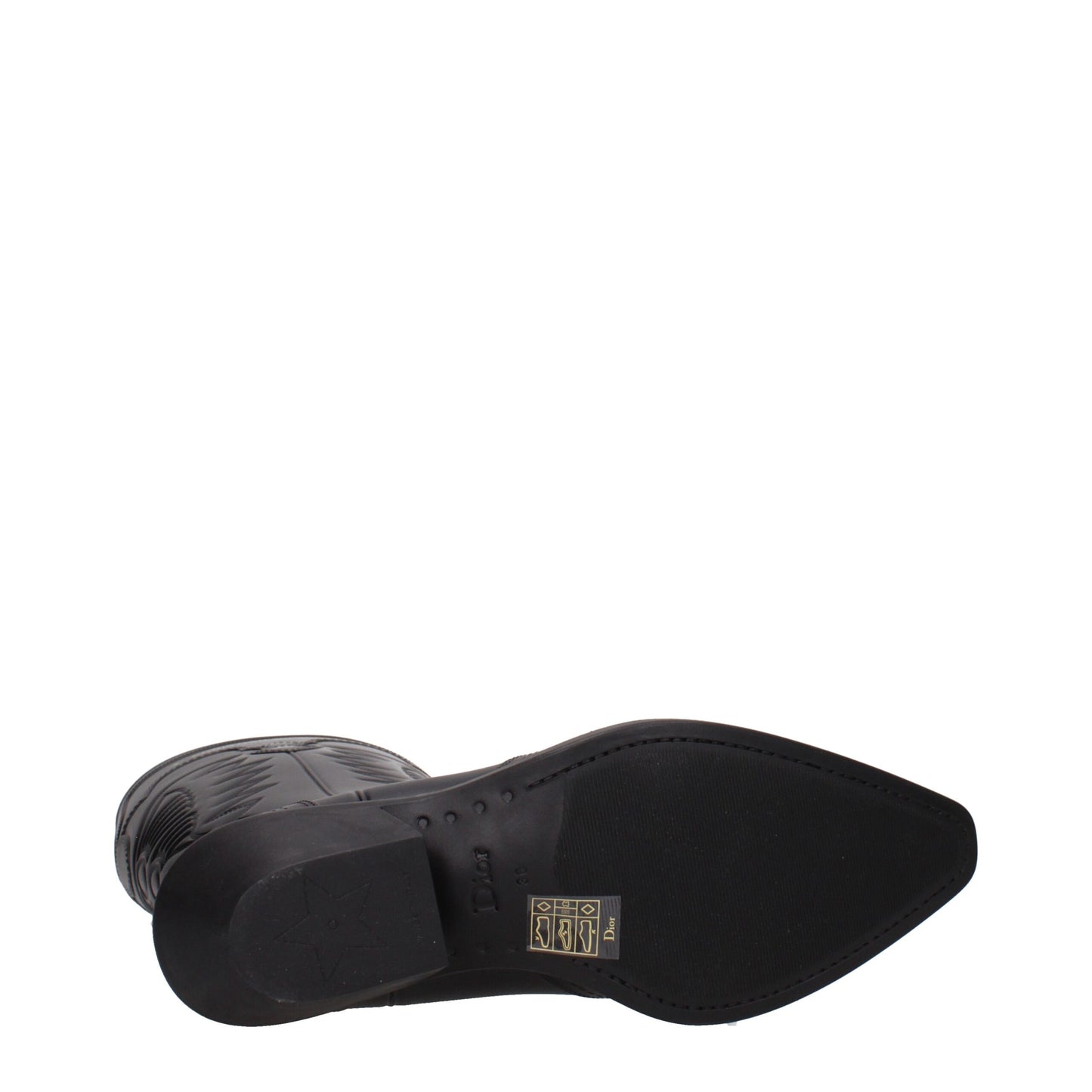 Bottes en coton noir Christian Dior