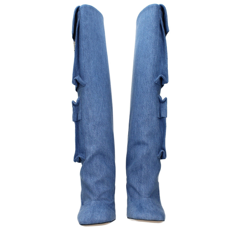 The Attico Light Blue Fabric Boots - Stylish and Elegant