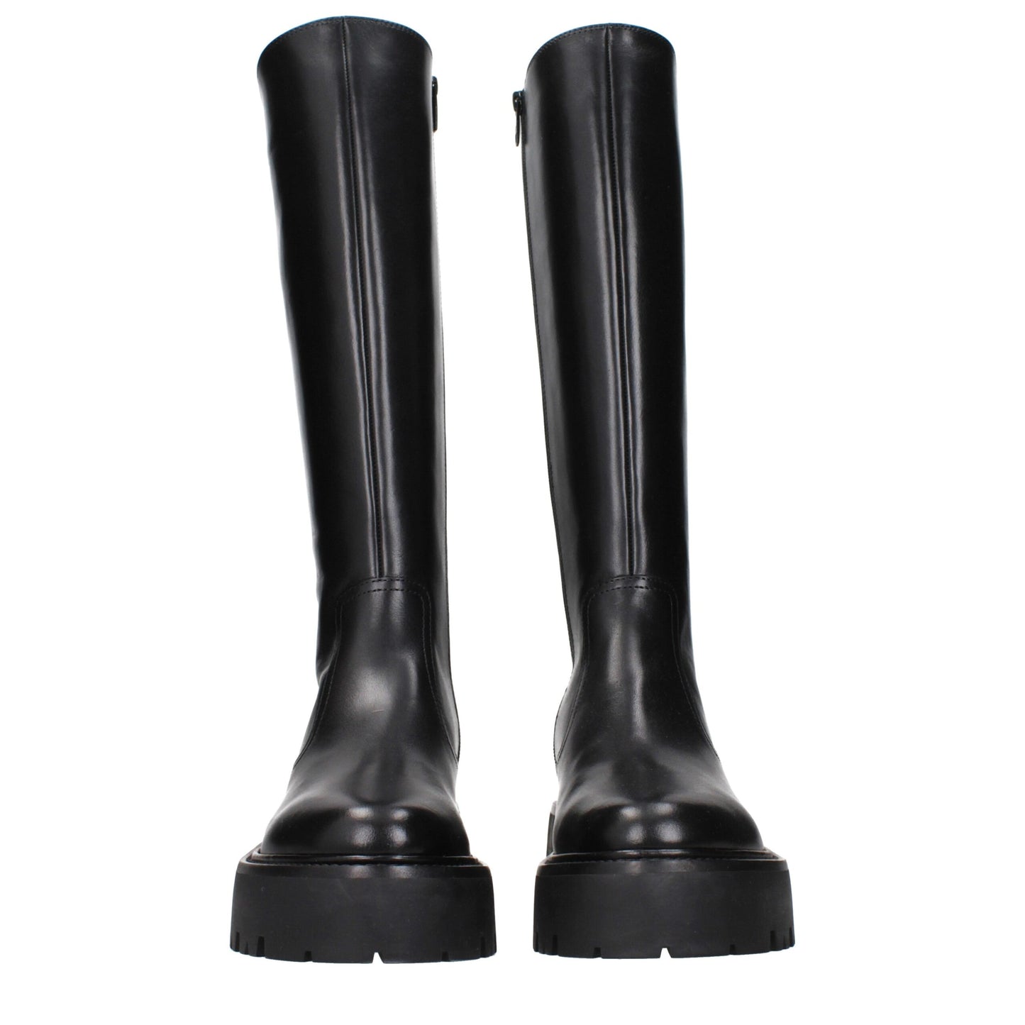 Bottes de cheville en cuir noir de Céline