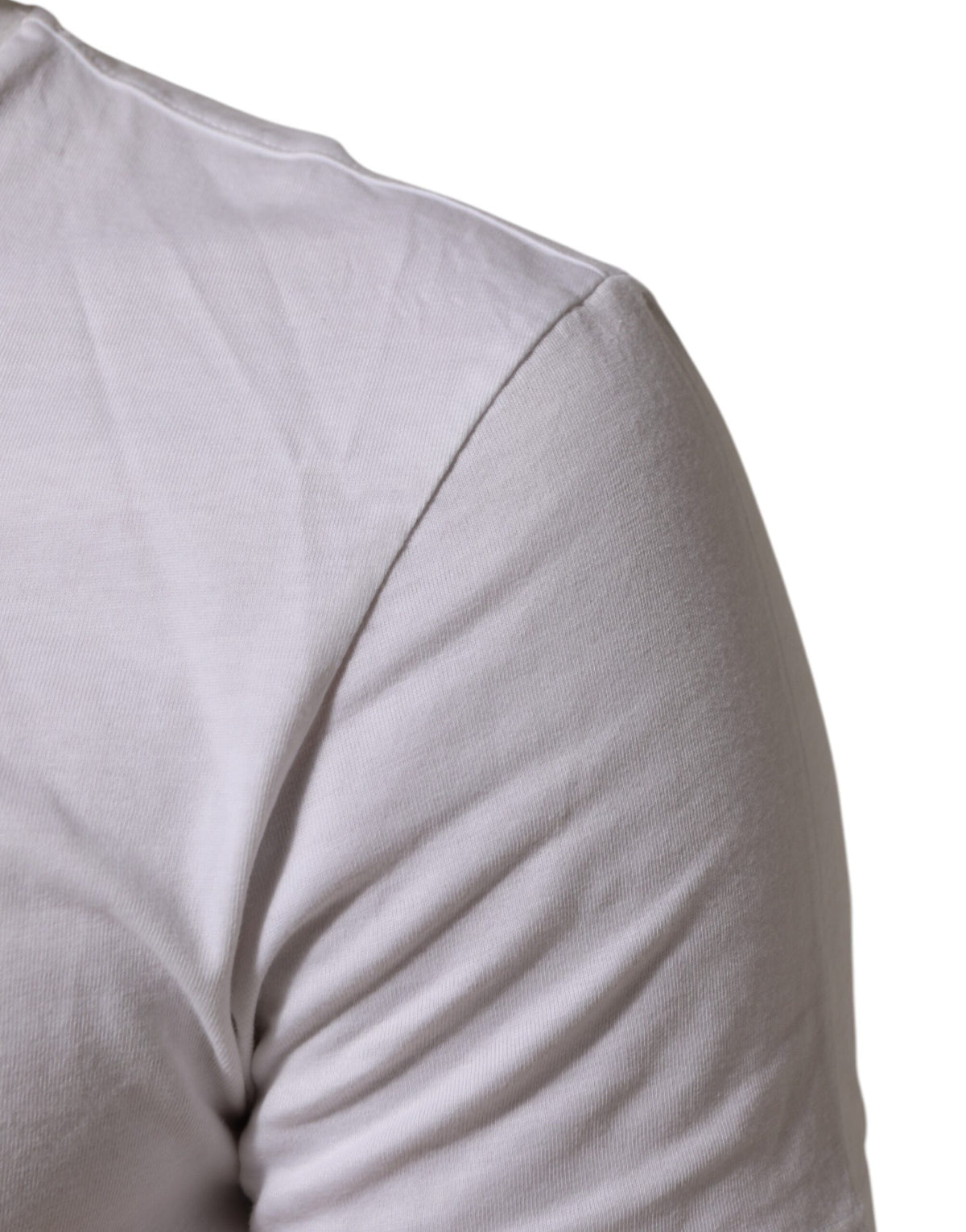 T-shirt homme Dolce &amp; Gabbana blanc en coton à imprimé logo et col rond.