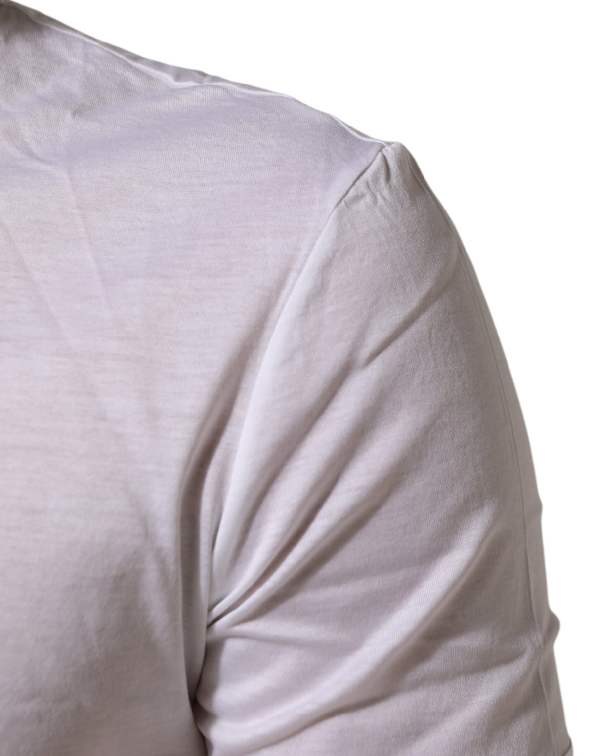 T-shirt Dolce &amp; Gabbana blanc en coton à col rond, style sous-vêtements