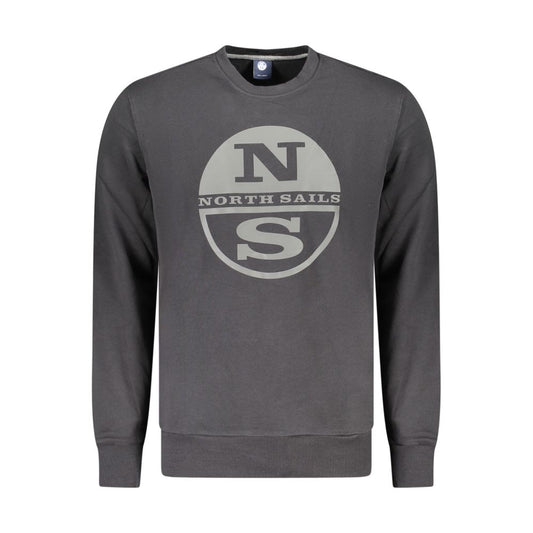 North Sails Black Cotton Sweatshirt - Comfortable & Stylish